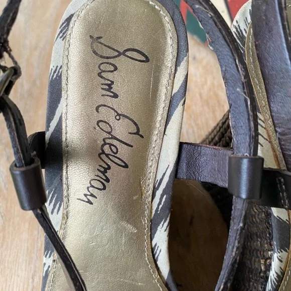 Sam Edelman Tate‎ Woven Wedge Heeled Sandals - Picture 9 of 11